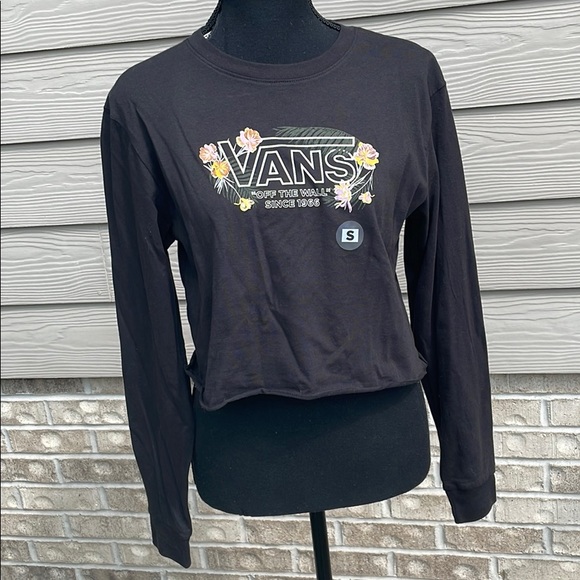 **Brand New** Vans Long Sleeve Crop Top - Picture 1 of 3